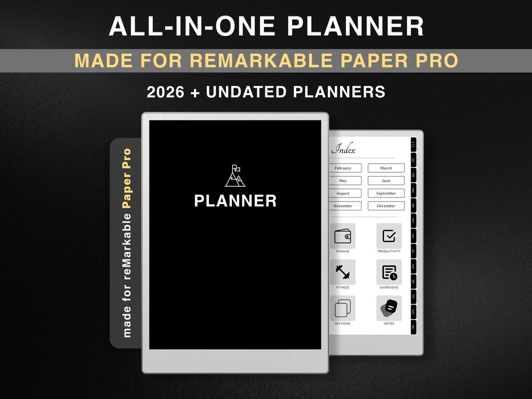 2026 Planner for Remarkable Paper Pro, Undated Templates for Remarkable ...
