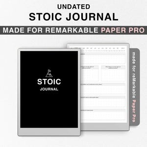 Stoic Journal for reMarkable Paper Pro, Stoicism Calendar, Focus, Control Emotions, Mindfulness, Anxiety, Spiritual, Daily, Self Growth