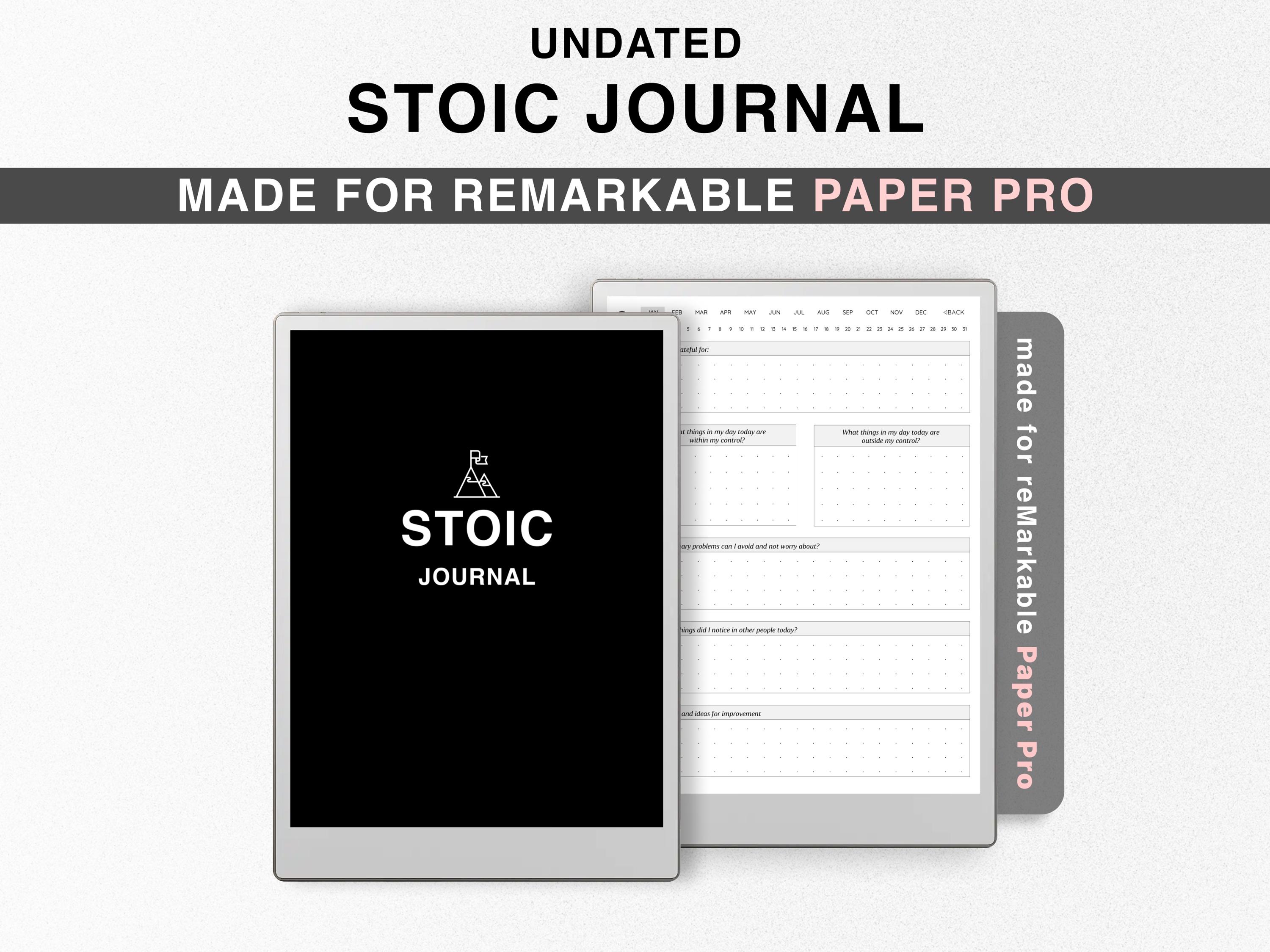 Stoic Journal for Remarkable Paper Pro, Stoicism Calendar, Focus, Control Emotions, Mindfulness ...