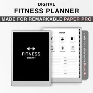 Pianificatore di fitness per reMarkable Paper Pro, diario di perdita di peso, monitoraggio del peso per reMarkable Pro, pianificatore di allenamento con collegamento ipertestuale, pianificatore di pasti