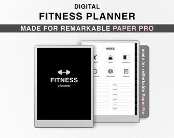 Fitness Planer für reMarkable Paper Pro, Weight Loss Journal, Weight Tracker für reMarkable Pro, Hyperlinked Workout Planner, Meal Planner