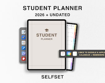 2026 Student Planner, iPad Planner, Digital GoodNotes Planner, College Planner, Academic Planner, The Ultimate Study Templates Bundle