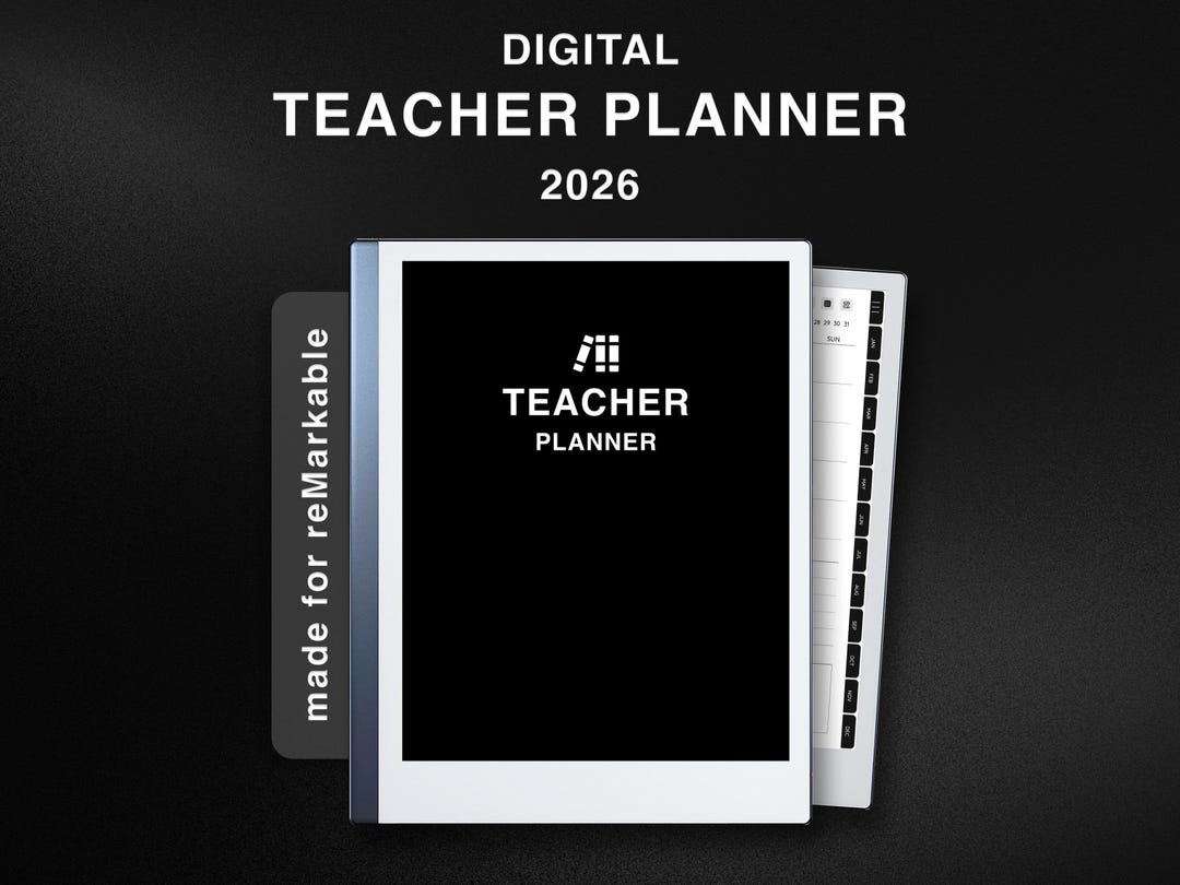 2026 Digital Teacher Planner for Remarkable 2, Lesson Planner, Academic ...