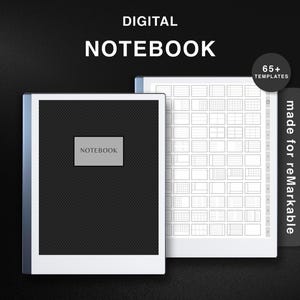 Notebook for reMarkable 2, 65+ Page Templates, Digital Notebook, Hyperlinked Note Taking Template, Dotted, Lined, Grid, Cornel, Student