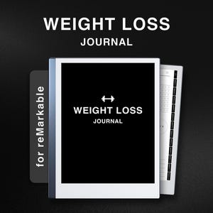 Journal de perte de poids pour reMarkable 2, agenda numérique, agenda de remise en forme, agenda d&#39;entraînements, agenda de repas, outil de suivi du poids avec liens hypertexte