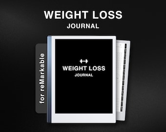 Weight Loss Journal for reMarkable 2, Digital Planner, Fitness Planner, Workout Planner, Meal Planner, Hyperlinked Weight Tracker