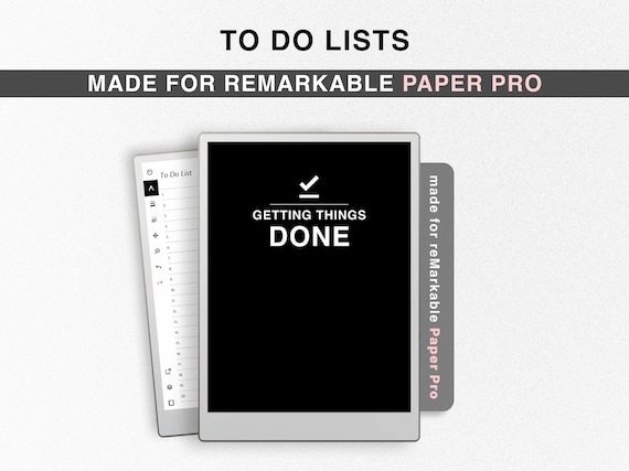 To Do Lists for reMarkable Paper Pro, templates for reMarkable, Minimalist Tasks Tracker, Hyperlinked Planner, Project Planner Kanban SWOT