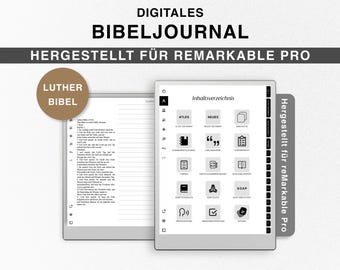Deutsches Digitales Bibeljournal, Studienbibel, Lutherbibel 1912 Journaling-Bibel, Altes Neues Testament, Bibel-Notizbuch für Remarkable Pro