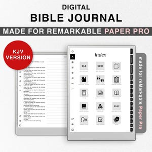 Bible Journal for reMarkable Paper Pro, Study Bible KJV, King James Version Journaling Bible KJV, Old New Testament, Bible Notebook