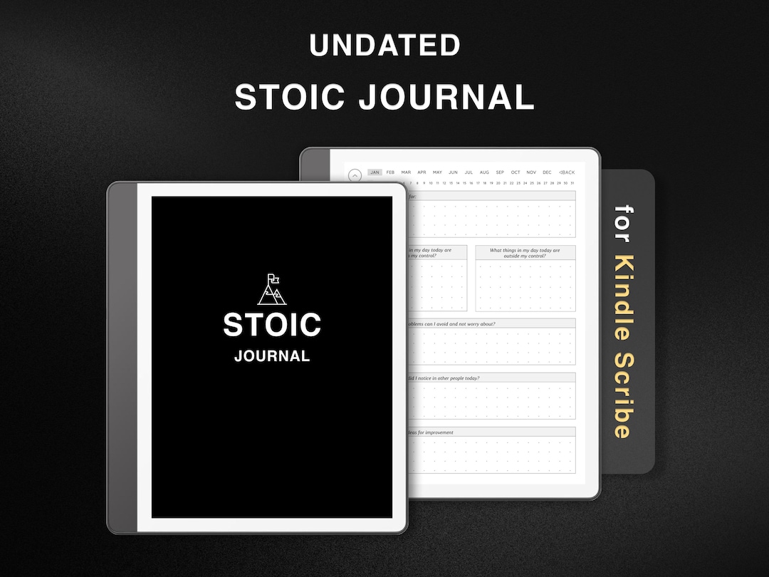 Kindle Scribe Stoic Journal, Stoicism Calendar, Focus Journal, Control ...