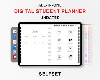 Digital Planner | Student Planner | Landscape Planner | GoodNotes Planner | Academic Planner Undated Planner, College Planner School Planner