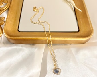 Dainty Heart Forget me not Necklace