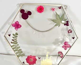 Disney themed pressed flower frame