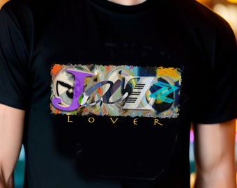 Jazz lover t-shirt, abstract art tshirt, jazz tshirt, RockinCottonDesigns, Jazz music tshirt,  jazzman tshirt, modern art, musicians gift