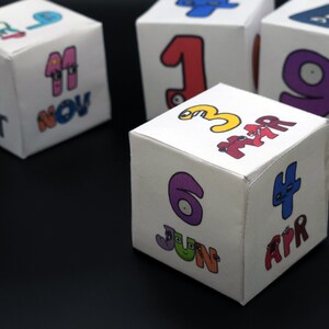 Alphabet Lore Calendar Cube Cutout Papercraft Templates, 2 Pages, 5 ...