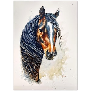 Cartes de voeux Horse Art - Lot de 10 cartes de voeux avec enveloppes