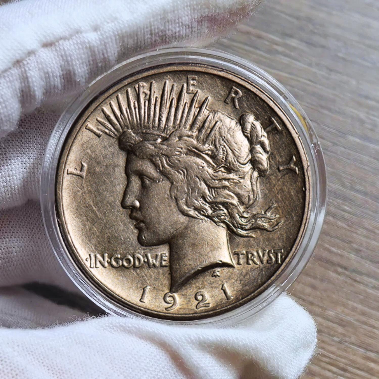 US 1921/1922 Peace Dollar Silver Plated Commemorative  Coin vintage coin ideal for collecting
