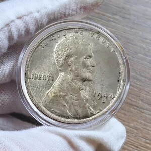 1944D Stahl Lincoln Weizen Cent Penny seltene Gedenkmünze für Sammler.