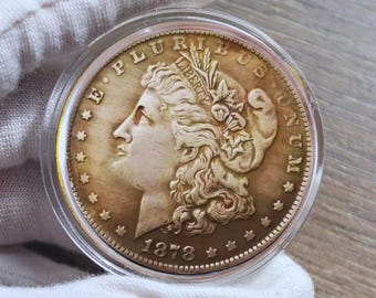 Moneta commemorativa rara da un dollaro Morgan del 1878, adatta ai collezionisti.