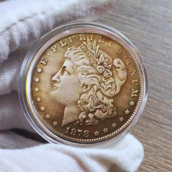 コレクター向けの 1878 年モルガン ダラーの珍しい記念コイン。 - Etsy