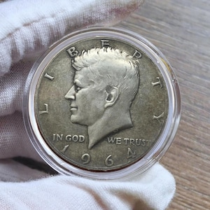 1964 Kennedy Half Dollar Coin – Silver plated US Coin Replica Commemorative Coin for Collectors