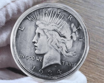1934 Peace Dollar Rare Commemorative Coin for Collectors.