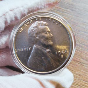 US Gedenk 1944 S Steel Lincoln Weizen Cent Penny Vintage Münze seltene Münze ideal zum Sammeln