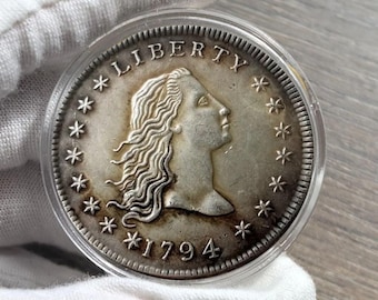 US 1794 Liberty Flowing Hair Dollar Coin rare coin vintage coin ideal for collecting