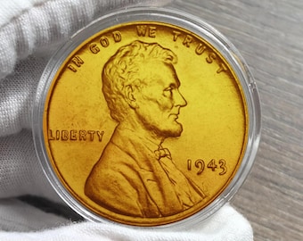1943 Lincoln Wheat Penny – Steel Cent WWII Era Coin | Rare Vintage U.S. Coin for Collectors, History Buffs & Gifts