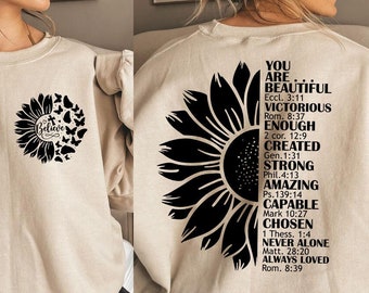 Bible Verse Svg, Bible SVG, Retro Floral Christian Svg Png, Hoodie Front & Back Design, Inspirational Quotes SVG, Flower Svg, Faith Svg