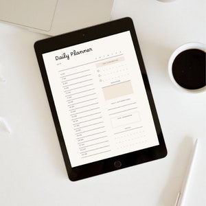Arbeit von zu Hause aus | Persönlicher Tagesplaner | -Produktivitäts-Planer | Tages Stundenplaner | Sofortdownload | A5/A4/Letter/Half Letter