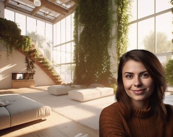 Digitale achtergrond gemaakt voor jou! 5-pack, Soft Glow Livingroom-bundel, virtuele achtergrondzoom, Microsoft Teams, Skype!