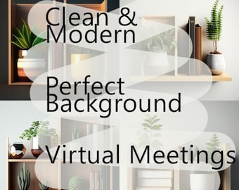 Digitale achtergrond gemaakt voor jou! 5 pack, Bookshelves Bundle, Virtual Background Zoom, Microsoft Teams, Google Meet, TikTok, Linkedin, Skype!