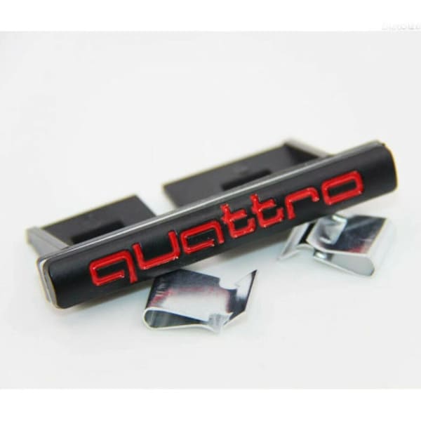 3D ABS Chrome Quattro Emblem – Front Grille Badge For Audi A1 A2 A3 A4 A5 A6