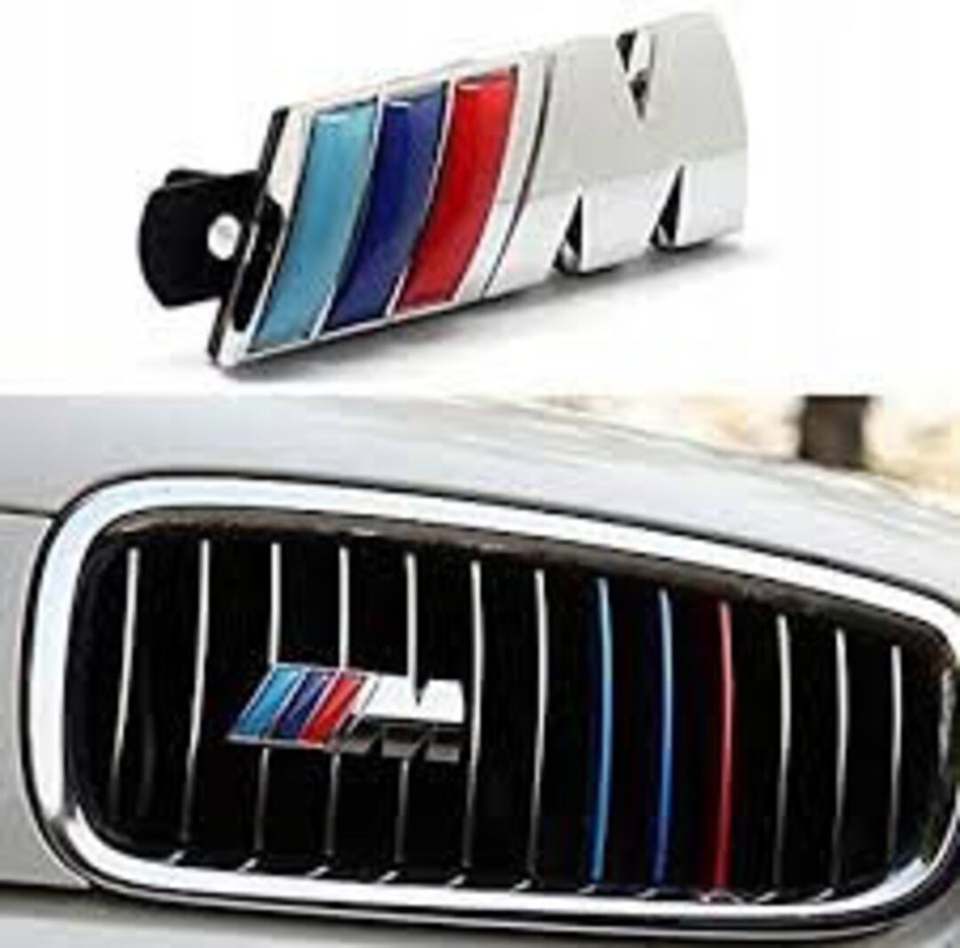 3D Metall S Logo Aufkleber - Kühlergrill Emblem Auto Abzeichen Rot Schwarz