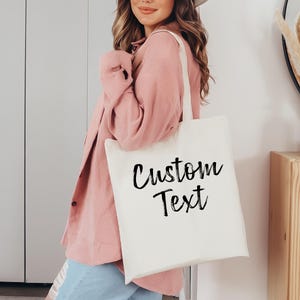 Custom Canvas Tote Bag, Print Canvas Shoulder Bag, Wholesale Bags, Logo, Photo, Text, Business, Event, Shopping Bag, Personalized ToteBag