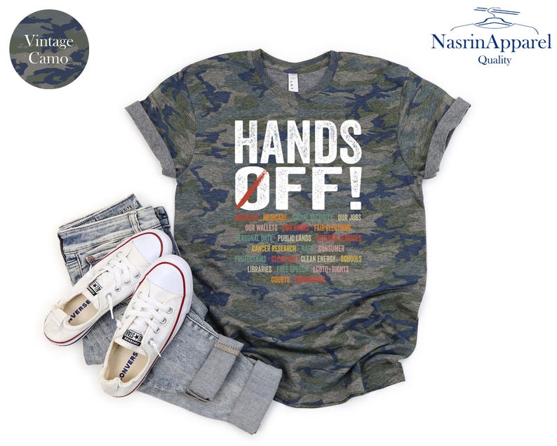 Hands Off Protest Shirt, Political Activism Tee, Environmental Rights T-Shirt, Save Public Lands Shirts afbeelding 3