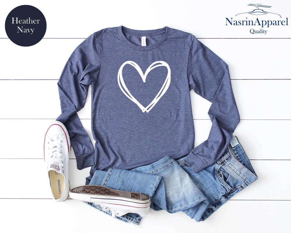 Lover Shirt Heart Love Long Sleve, Valentine'S Day Shirt, Cute Valentine Shirt, Love Sweatshirt, Happy Valentines, Valentines Day Gift, Xoxo, Heart Tee Valentines Day Shirt Unisex Style Peckshirt