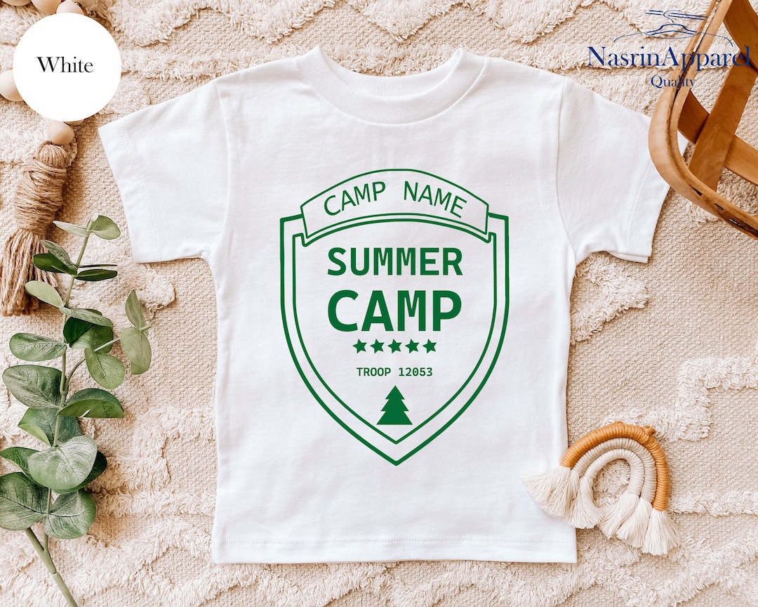 Custom Summer Camp Shirt for Kids, Matching Troop Shirts, Personalized