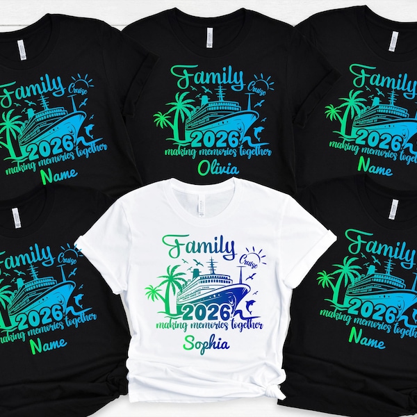 Custom Family Cruise Shirts, Custom Cruise 2026 Shirt, Family Cruise Shirt, Custom Cruise Family Group Shirt for 2026, Family Cruise