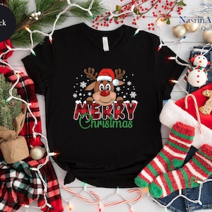 Merry Christmas Reindeer Shirt, Reindeer Shirt, Christmas Family Shirt, Christmas Shirt, Merry Christmas Shirt, Christmas Gift,Holiday Shirt