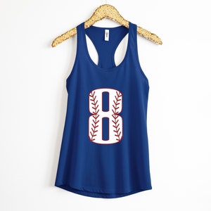 Personalized Baseball Tank Top, Baseball Numbers Tank Tops, Baseball Mom Tank, Personalized Baseball Number Tees, Custom Baseball Shirts, image 2