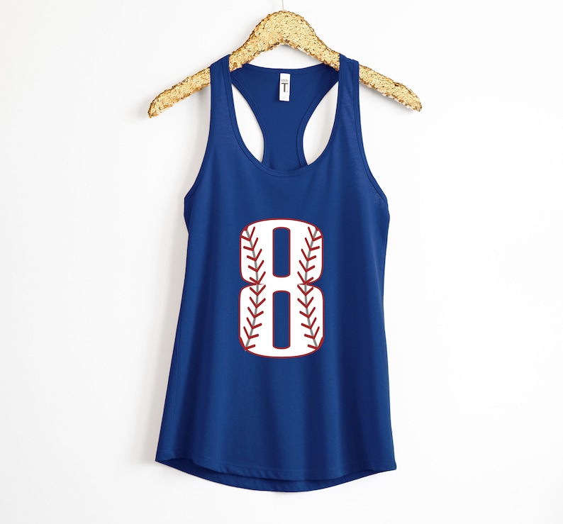 Personalized Baseball Tank Top, Baseball Numbers Tank Tops, Baseball Mom Tank, Personalized Baseball Number Tees, Custom Baseball Shirts, image 2