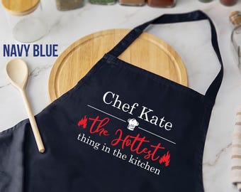 Personalized Cooking Apron: Funny Adjustable BBQ Apron with Pockets