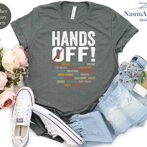 Hands Off Protest Shirt, Political Activism Tee, Environmental Rights T-Shirt, Save Public Lands Shirts afbeelding 6