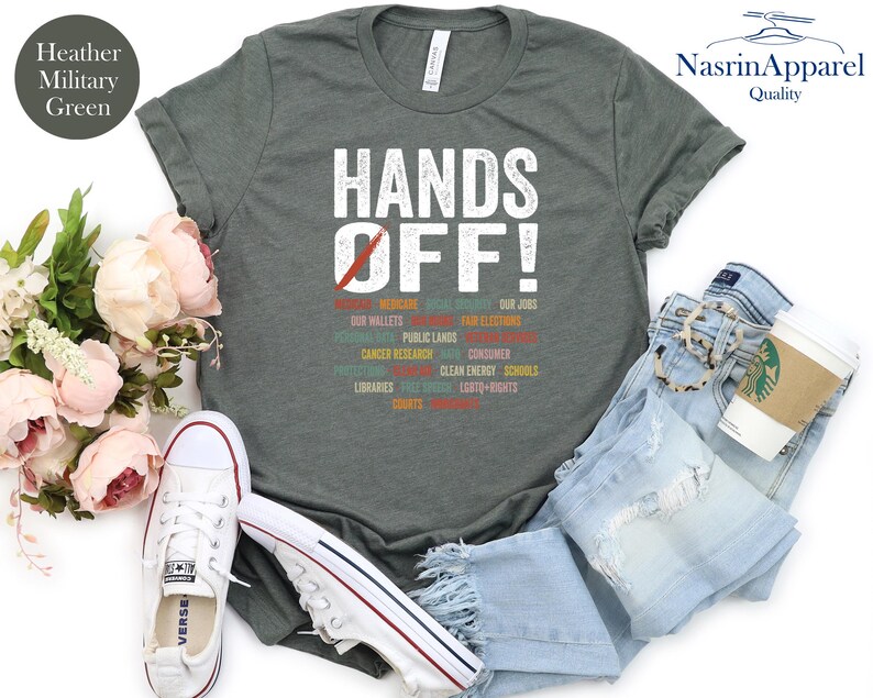 Hands Off Protest Shirt, Political Activism Tee, Environmental Rights T-Shirt, Save Public Lands Shirts afbeelding 6