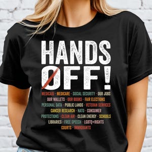 Hands Off Protest Shirt, Political Activism Tee, Environmental Rights T-Shirt, Save Public Lands Shirts afbeelding 1
