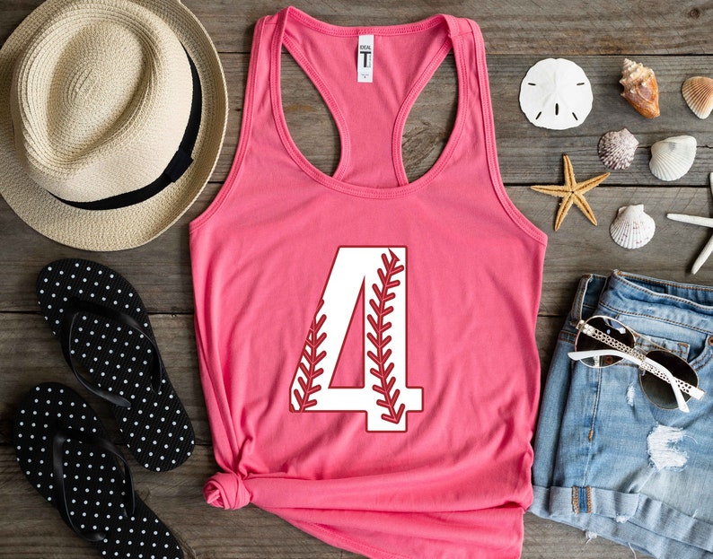 Personalized Baseball Tank Top, Baseball Numbers Tank Tops, Baseball Mom Tank, Personalized Baseball Number Tees, Custom Baseball Shirts, image 3