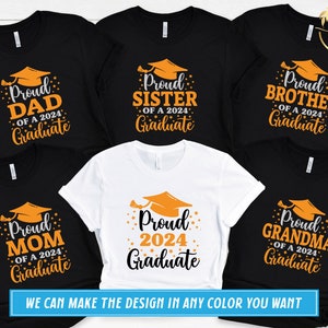 Custom Family Graduation Shirts, Senior 2024 Family Matching T Shirt, Class of 2024 Family Graduation Shirts, High School Grad Crew Shirt