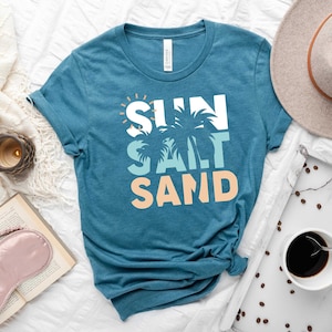 Sun Sand Salt Beach T-Shirt: Retro Comfort Colors Oversized Tee